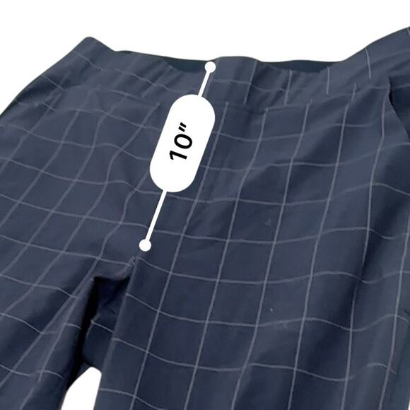 Athleta Brooklyn Textured Ankle Pants Size 4 Navy blue plaid - Picture 9 of 12